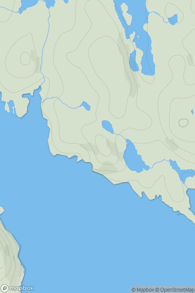 Thumbnail image for Creag na h-Iolaire [Harris and Nearby Islands] showing contour plot for surrounding peak